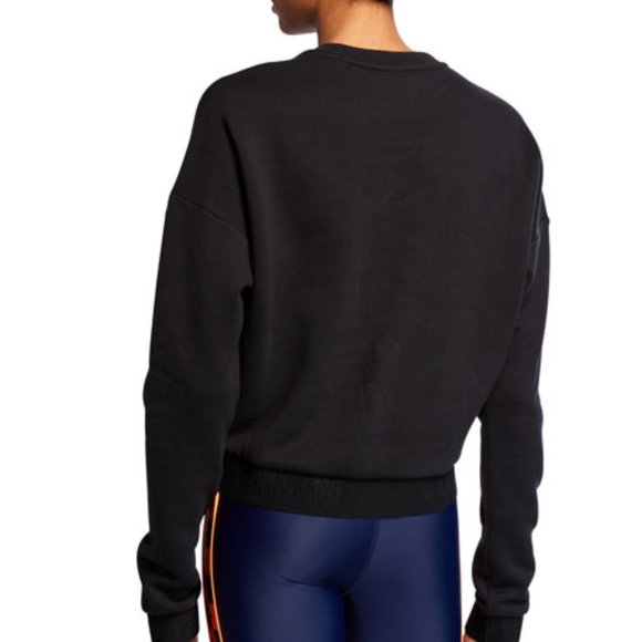 PE Nation Feature Sequinned Graphic Cropped Sweatshirt - Picture 8 of 8